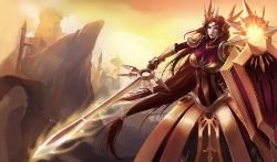 Classic Leona Splash Art Chinese League of Legends Artwork Wallpaper lol