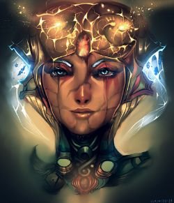 Sejuani Portrait by Luxial HD Wallpaper Fan Art Artwork League of Legends lol