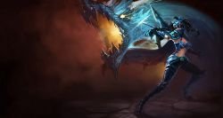 Dragonslayer Vayne Splash Art HD 4k Wallpaper Background Official Art Artwork League of Legends lol