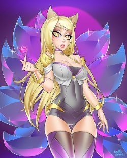 K/DA Ahri by Velladonna HD Wallpaper Background Fan Art Artwork League of Legends lol