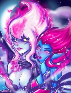 New Evelynn & Old Evelynn Rework by JamilSC11 HD Wallpaper Background Fan Art Artwork League of Legends lol