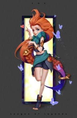 Zoe by xienan (2) HD Wallpaper Background Fan Art Artwork League of Legends lol