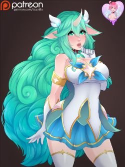 Star Guardian Soraka by LawZilla HD Wallpaper Background Fan Art Artwork League of Legends lol