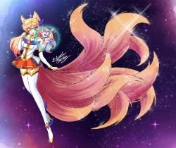 Star Guardian Ahri by EdwardOrenday HD Wallpaper Background Fan Art Artwork League of Legends lol