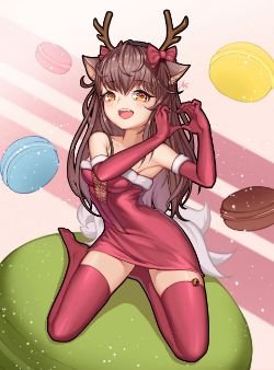Christmas Ahri by DDUCK KONG League of Legends Artwork Wallpaper lol Fan Art