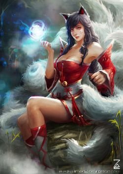 Ahri by AimedZ (4) League of Legends Artwork HD Wallpaper lol Fan ArtFan Art Artwork