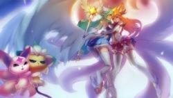 Star Guardian Ahri & Soraka HD Wallpaper Background Fan Art Artwork League of Legends lol