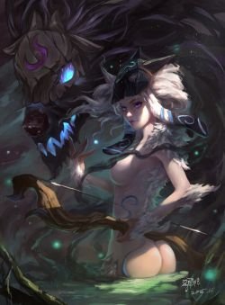 Sexy Kindred by a70172219 HD Wallpaper Fan Art Artwork League of Legends lol