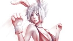 Battle Bunny Riven by Natsu-Hermit HD 4k Wallpaper Background Fan Art Artwork League of Legends lol