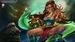 Illaoi by BADCOMPZERO HD Wallpaper Fan Art Artwork League of Legends lol