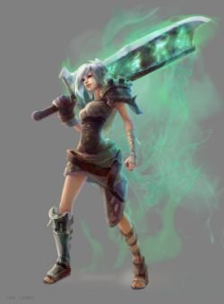 Riven by EwaLabak HD Wallpaper Fan Art Artwork League of Legends lol (2)