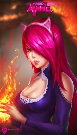 Adult Annie by daemonstar League of Legends Artwork Wallpaper lol Fan Art