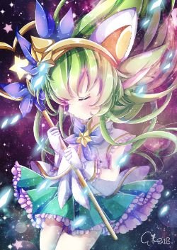 Star Guardian Lulu by 萌繪依 HD Wallpaper Background Fan Art Artwork League of Legends lol