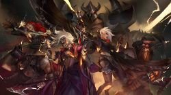 Pentakill Kayle, Karthus, Olaf, Sona, Mordekaiser & Yorick by Zuqling HD Wallpaper Background Fan Art Artwork League of Legends lol