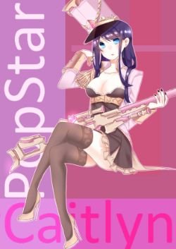 Popstar Caitlyn by 水野 HD Wallpaper Artwork Fan Art League of Legends lol