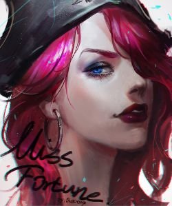 Miss Fortune Portrait by OrekiGenya (3) HD Wallpaper Fan Art Artwork League of Legends lol