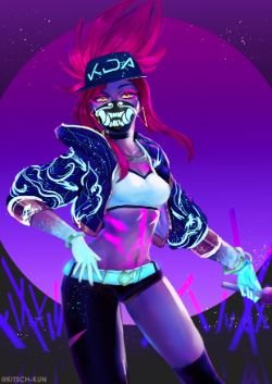 K/DA Akali by BlazenstarShine HD Wallpaper Background Fan Art Artwork League of Legends lol