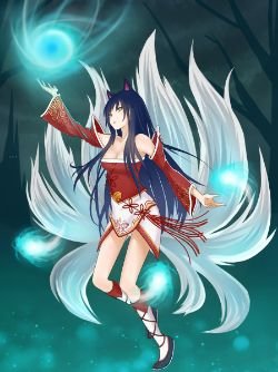 Ahri by Ewestein League of Legends Artwork Wallpaper lol