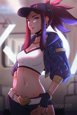 K/DA Akali by koyorin HD Wallpaper Background Fan Art Artwork League of Legends lol