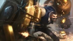 Mafia Braum Splash Art HD 4k Wallpaper Background Official Art Artwork League of Legends lol