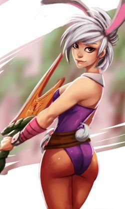 Battle Bunny Riven by Raichiyo33 HD Wallpaper Fan Art Artwork League of Legends lol