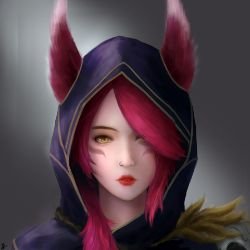 Xayah Portrait by lorbaaart HD Wallpaper Background Fan Art Artwork League of Legends lol