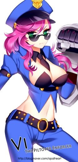 Officer Vi by Opalheart HD Wallpaper Fan Art Artwork League of Legends lol
