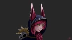 Xayah Portrait by Vitor Morimoto HD Wallpaper Fan Art Artwork League of Legends lol
