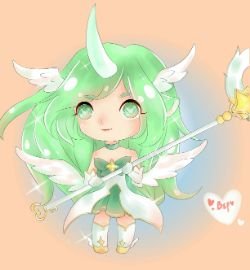 Chibi Star Guardian Soraka by beposama HD Wallpaper Background Fan Art Artwork League of Legends lol