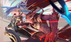 Dawnbringer Riven Vs Nightbringer Yasuo by 穆也菌 HD Wallpaper Background Fan Art Artwork League of Legends lol