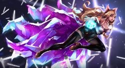 K/DA Ahri by thisishamm HD Wallpaper Background Fan Art Artwork League of Legends lol