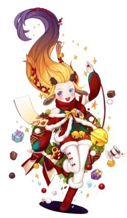 Christmas Zoe by 喵莉安MEOWLIAN HD Wallpaper Background Fan Art Artwork League of Legends lol