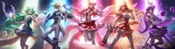 Star Guardian Soraka, Ezreal, Ahri, Miss Fortune & Syndra HD Wallpaper Background Official Art Artwork League of Legends lol