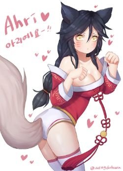 Ahri by Dohwa (8) League of Legends Artwork Wallpaper lol Fan Art