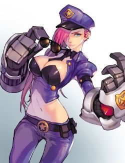 Officer Vi by Racoona HD Wallpaper Fan Art Artwork League of Legends lol