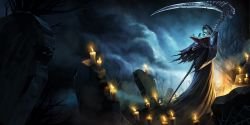 Grim Reaper Karthus Splash Art HD 4k Wallpaper Background Official Art Artwork League of Legends lol