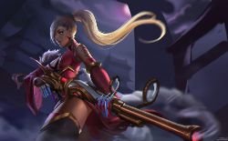 Blood Moon Caitlyn by 水果max_wb (2) HD Wallpaper Background Fan Art Artwork League of Legends lol