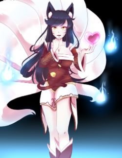 Ahri by Ele-nya HD Wallpaper Background Fan Art Artwork League of Legends lol
