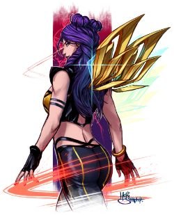 K/DA Kai'Sa by Heri-Shinato HD Wallpaper Background Fan Art Artwork League of Legends lol