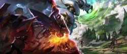 Lancer Paragon Blitzcrank & Lancer Rogue Blitzcrank Splash Art HD Wallpaper Background Official Art Artwork League of Legends
