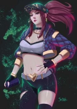 K/DA Akali by sofianeboukheit HD 4k Wallpaper Background Fan Art Artwork League of Legends lol