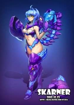 Sexy Female Skarner by Oz Gender Swap Bend HD Wallpaper Fan Art Artwork League of Legends lol