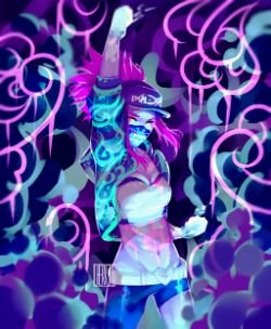 K/DA Akali by cherriielle HD Wallpaper Background Fan Art Artwork League of Legends lol