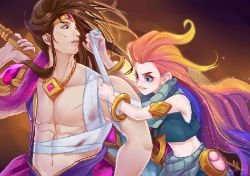 Zoe & Armor of the Fifth Age Taric by -Amu HD Wallpaper Background Fan Art Artwork League of Legends lol
