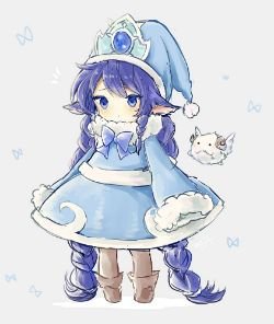 Winter Wonder Lulu & Poro by furan HD Wallpaper Fan Art Artwork League of Legends lol (2)