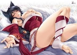 Sexy Ahri by Kure Masahiro League of Legends Fan Art Artwork Wallpaper lol