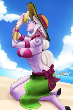 Pool Party Soraka (Order of the Banana) by Lord-Dominik HD Wallpaper Background Fan Art Artwork League of Legends lol
