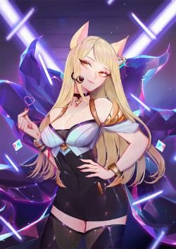 K/DA Ahri by anntan-desu HD Wallpaper Background Fan Art Artwork League of Legends lol