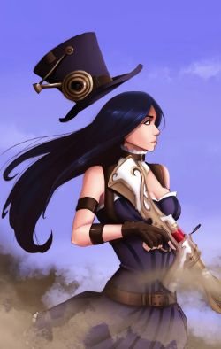Caitlyn by lladidadu HD Wallpaper Background Fan Art Artwork League of Legends lol