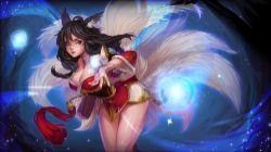 Ahri by Lil'uuu League of Legends Artwork Wallpaper lol